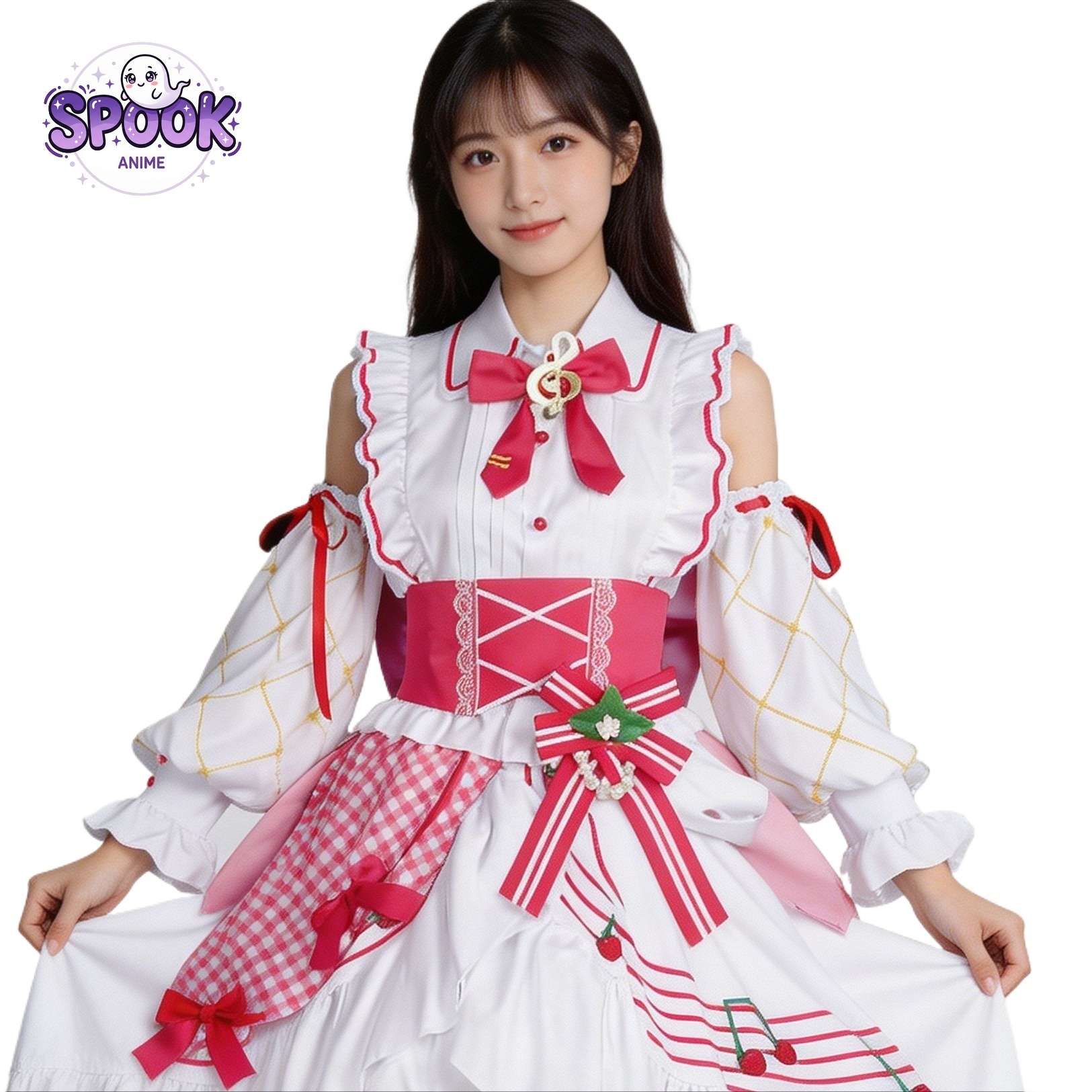 Anime Cosplay Miku - Robe Lolita Fraise 15ème Anniversaire Miku,