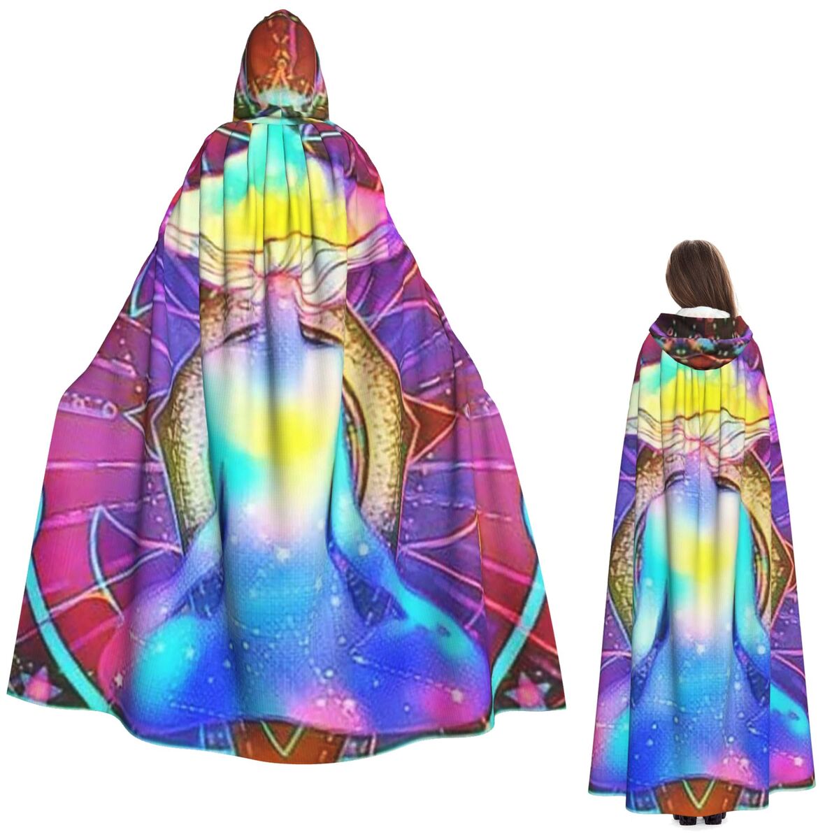 Anime Cosplay India - Illusoire Inde Mandala Psychédélique Bouddha Champignon