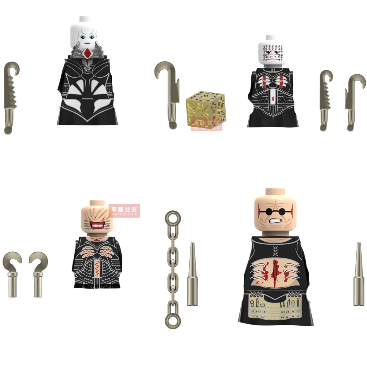 Black Clover Grimoire - Hellraiser – figurines Pinhead Deepthroat, blocs