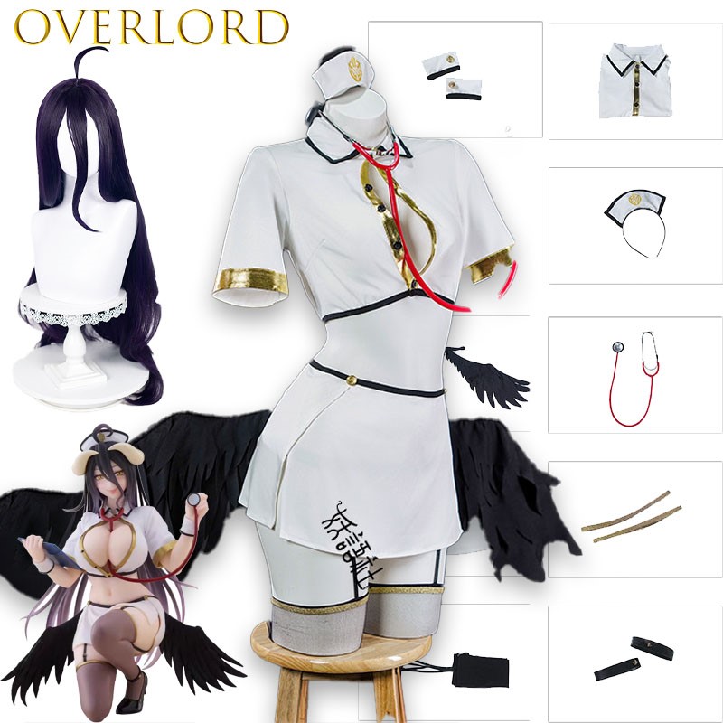 Anime Cosplay Albedo - Costume de cosplay OVERLORD Albedo Nurse,