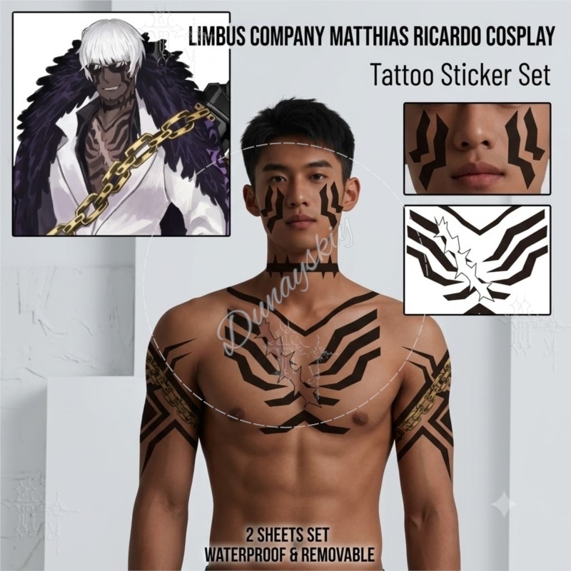 Matthias Ricardo Motif tribal  - Anime Cosplay Face avis et prix