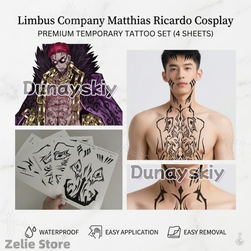 Autocollants de tatouage tempo - Anime Cosplay Face avis et prix