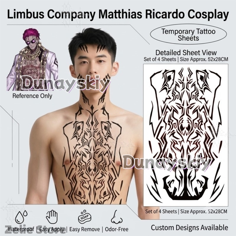Autocollants de tatouage tempo - Anime Cosplay Face avis et prix
