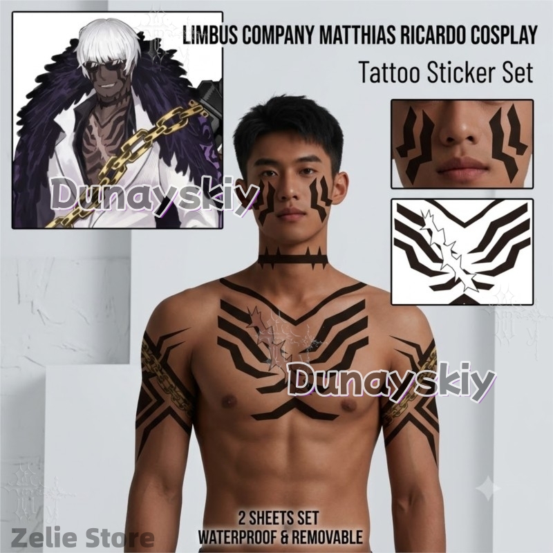 Autocollants de tatouage tempo - Anime Cosplay Face avis et prix