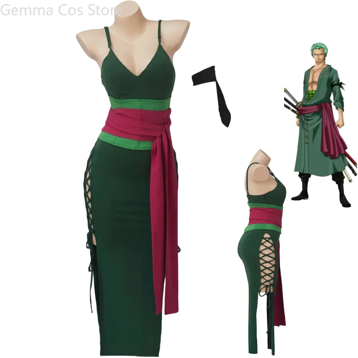 Costume de Cosplay Anime Roron - Anime Zoro Cosplay Female avis et prix