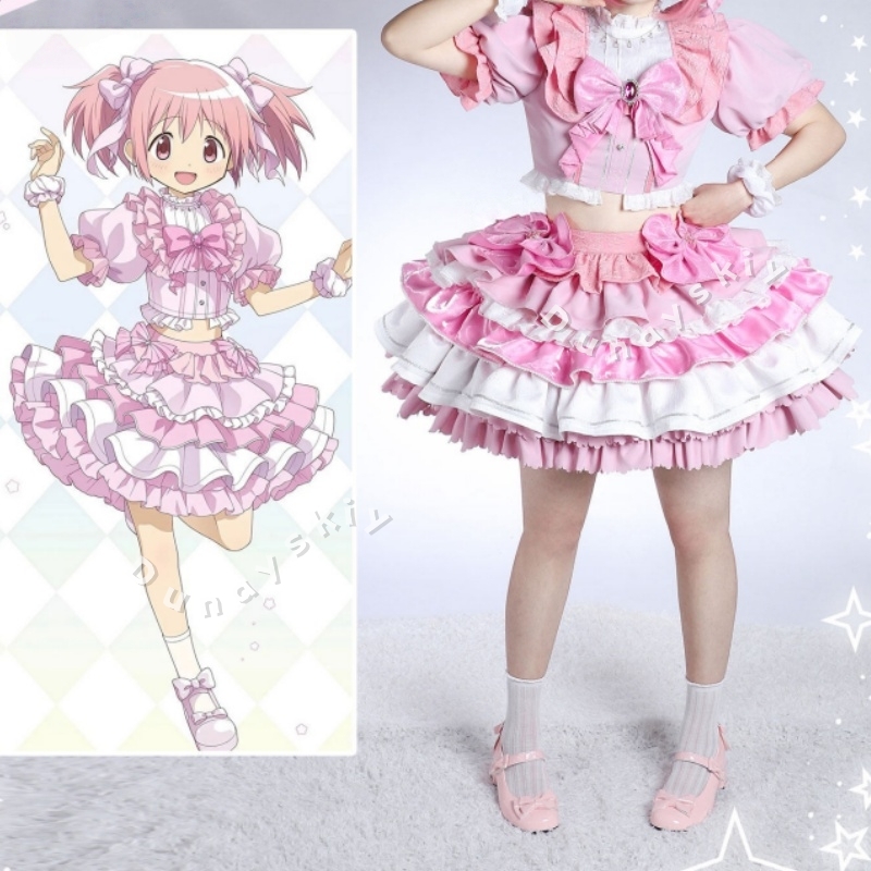 Tenue d'Idole Rose Puella Magi - Cosplay Anime Pink Hair avis et prix
